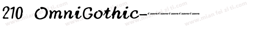210 OmniGothic字体转换